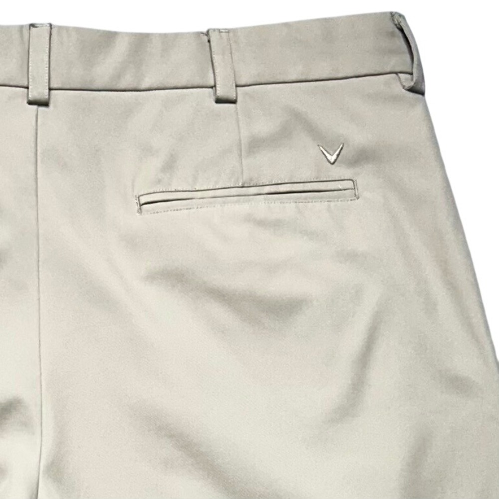 Callaway Golf Pants Pleated Mens 36x32 Khaki Tan‎ Performance Cuffed Classic